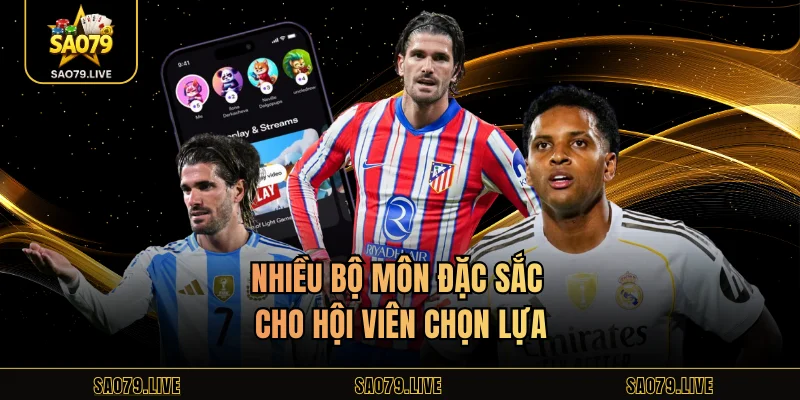 Nhiều bộ môn đặc sắc cho hội viên chọn lựa